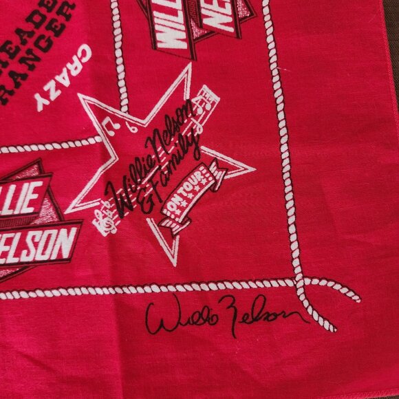 Wrangler | Accessories | Vintage Willie Nelson Bandana Country Music ...